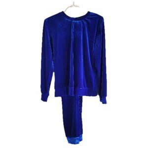 Rosali Blue velour track suit. EUC